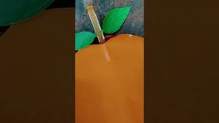 Fruit day activity  orange fruit paper craft for kindergarten kids  pre school activity [upl. by Llerehs]