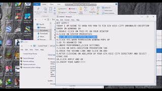 GTA VICE CITY UNHANDLED EXCEPTION WINDOWS 10 FIX ALTERNATIVE METHOD GIVEN IN DESCRIPTION [upl. by Guillermo]