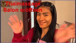 Thaifrau in Deutschland macht sich selbständig mit einem Thaimassage Salon [upl. by Menedez]