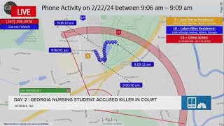 Cell phone movement shows where Jose Ibarra Laken Riley were minutes before killing [upl. by Walt]