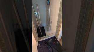 Part 1 Bathroom Update Pivot Shower Door Removal See Part 2 For The Final Result [upl. by Thorman]