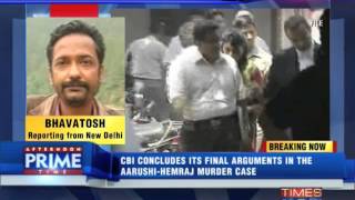 Aarushi murder case CBI concludes final arguments [upl. by Auqinom]