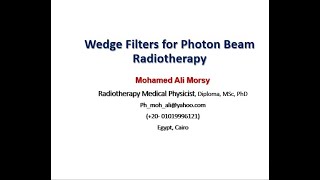 Wedge Filters in Radiotherapy [upl. by Tubb]