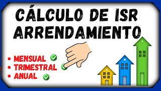 Cálculo de ISR Arrendamiento Mensual Trimestral y Anual en Excel 2024 Ejemplos Prácticos [upl. by Anatlus845]