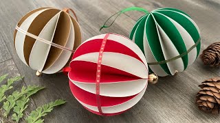 DIY Honeycomb Ball Ornament with Washi Tape  Christmas Crafts [upl. by Simara]