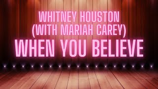 Whitney Houston With Mariah Carey  When You Believe  Karaoke Version [upl. by Tice286]