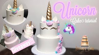 UNICORN CAKE TUTORIAL  GIVEAWAY [upl. by Elleret]