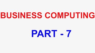 TRB Computer Instructor 💥 Business Computing Part  7  VIBRANT ONLINE ACADEMY [upl. by Broucek392]