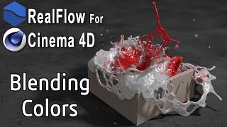 Realflow for c4d blending colors with vertex map [upl. by Lianne262]