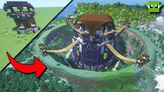 Minecraft Pillager Outpost Transformation  Tour [upl. by Wilfreda]