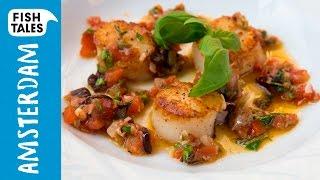 Panseared SCALLOPS amp Antiboise Sauce  Barts Fish Tales [upl. by Mona]