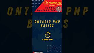 Ontario PNP  OINP  The basics you must know in 1 minute [upl. by Anoli624]