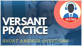 Versant test practice  Short Answer Questions PART C [upl. by Ibbie]