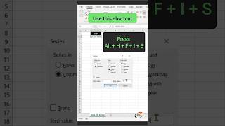 Date series using shortcut in Excel shorts viral youtubeshorts [upl. by Wahs]