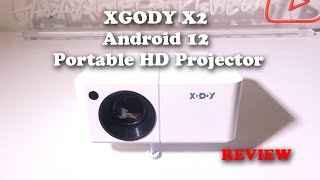 XGODY X2 Android 12 Portable HD Projector REVIEW [upl. by Anomer]