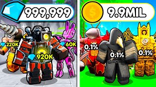 Max CRYSTALS vs Max COINS in Skibidi Tower Defense [upl. by Ferrick530]