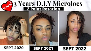 3 YEARS DIY MICROLOCS  2Point Rotation  PICTURES amp VIDEOS  4c FINE HAIR❤️ [upl. by Tessi]