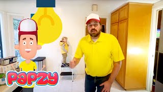 Learn how to change a light bulb with Papzy  Sing the Light Bulb Song  Educational video for kids [upl. by Jack]