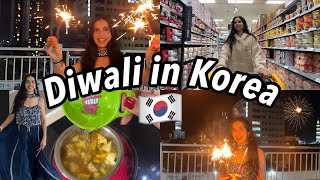 🇰🇷My first Diwali in Korea 💓 shopping cooking at home 👩🏻‍🍳🛍️ [upl. by Eibrik]