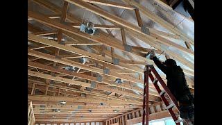 How to Measure and Set Can Lights in a Vaulted Ceiling [upl. by Ruskin]