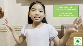 Tong Tong Pakitong Kitong Performance Task Grade 3 Second quarter Living Learning Homeschool [upl. by Irep737]