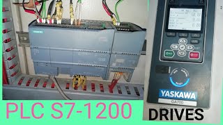 PLC S71200 And yaskawa drives Panel drives and PLC programming with HMI [upl. by Melonie]