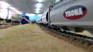 Trona Railway on the Eastern Sierra Railroad club in Ridgecrest Ca [upl. by Anneirda]