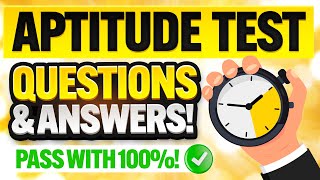 30 APTITUDE TEST QUESTIONS amp ANSWERS How to PREPARE for an APTITUDE TEST 100 PASS [upl. by Ynaffad157]