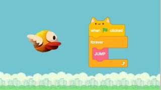 How to make an easy Flappy Bird in Scratch [upl. by Yclehc]