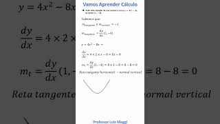 DETERMINAÇÃO DA RETA NORMALprofessorluizmaggi [upl. by Kred]