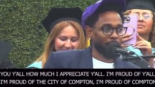 Kendrick Lamar Gives a Surprise Graduation Speech at Compton College  June 2024 [upl. by Eidnil522]