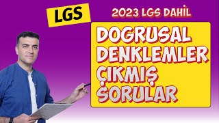 8sınıf Doğrusal Denklemler LGSde Çıkmış Sorular 2023 dahil  PDF [upl. by Brodie]