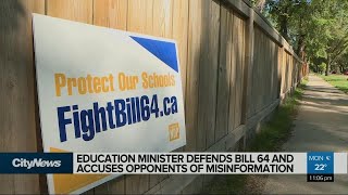 Manitoban Education Minister defends education bill and accuses opponents of misinformation [upl. by Jocelin]