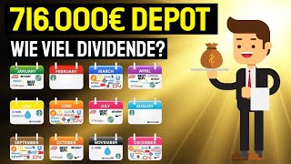 So viel DIVIDENDE zahlt mein 716000€ Dividenden Aktien Depot📈💰 [upl. by Ronile]