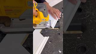 Baseboard trick installation around obstacles 👉 Gpr3Carpentry🔨 viralvideo carpentry tools tips [upl. by Burdelle]