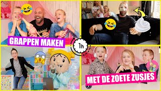 1 UUR NIEUW GRAPPEN EN MOPPEN met DE ZOETE ZUSJES Papa en Mama Plagen ♥DeZoeteZusjes♥ [upl. by Nnalorac]