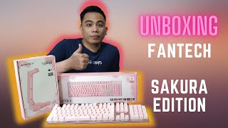 Fantech K613L Fighter II Keyboard SAKURA edition Pink  Non RGB Stand  UNBOXING [upl. by Verneuil]