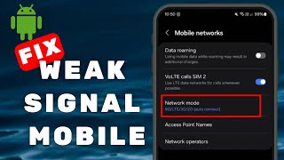 How To Fix Weak Mobile Signal [upl. by Llaccm]