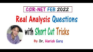 CSIR UGCFeb 2022 Real Analysis Questions with Short Cut Tricks [upl. by Rexanna]