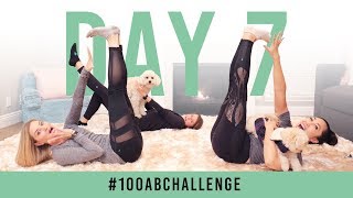 Day 7 100 Toe Touches  100AbChallenge w Justine amp Jenna Ezarik [upl. by Martijn]