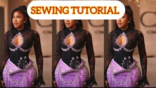 How To Sew A Keyhole Neckline With An Under Bust Corset [upl. by Waterman]