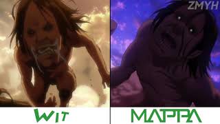 진격의 거인 Wit vs MAPPA 위트 vs 마파 제작사 대결 [upl. by Romilly]