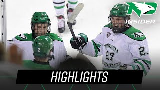 North Dakota vs Omaha  Highlights  UND Hockey  3819 [upl. by Ahteres]