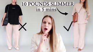 Dressing SLIMMER  quotlosequot 10 pounds INSTANTLY [upl. by Ruhtua904]