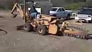 Case 304 Trencher operating TexasBidcom [upl. by Alemrac631]