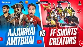 AJJUBHAI AMITBHAI VS NITIN FF AND ALL SHORTS CREATOR  GARENA FREE FIRE [upl. by Arahc30]