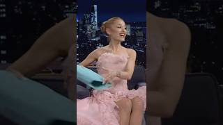 Ariana Grande brings GIFT for Jimmy Fallon [upl. by Atal241]