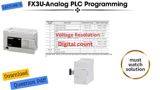 analog inputoutput module plc  gx work 2 scaling  Mitsubishi analog addressing pdf [upl. by Annairdna685]