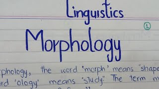 Morphology Complete handwritten notes Linguistics ENG102 BS English 1st Semester PU [upl. by Atram]