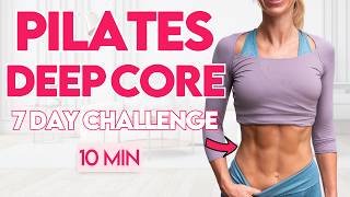 10 MIN CONTROLLED PILATES DEEP CORE  7 Day Results [upl. by My]